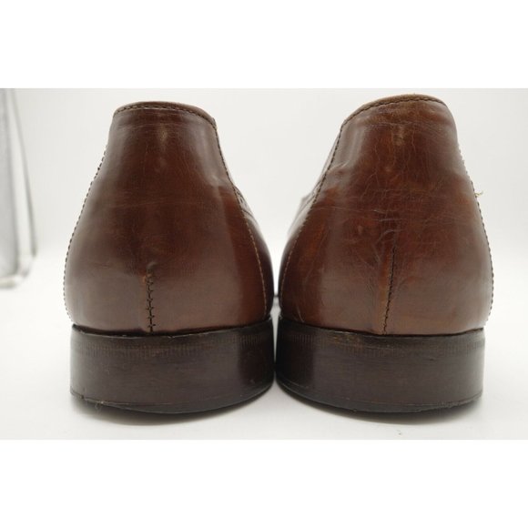 Johnston Murphy Brown Leather Cap Toe Lace Up Oxfords Shoes Men\'s 8.5 M